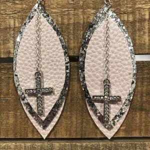 Handmade leather earrings